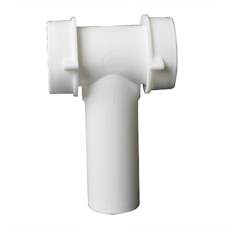 Thrifco Plumbing 1-1/2 Inch Plastic Tubular C.O Slip Joint Tee with Nut & Washer 4401656